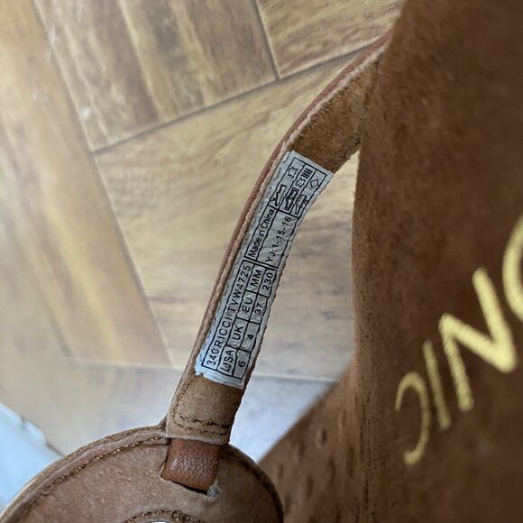 Vionic Flip Flops Women 6 Brown Pink‎ Rest Ricci Thong Sandals Leather Beaded - Picture 5 of 13